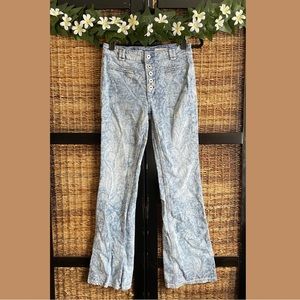 Anthropologie Pilcro Paisley Print High Rise Bootcut Jeans 26